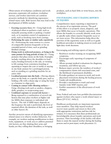 Page 10: Observations of workplace conditions and work processes, ergonomic job analyses, workplace…