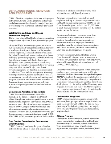 Page 55: OSHA Assistance, Services and Programs