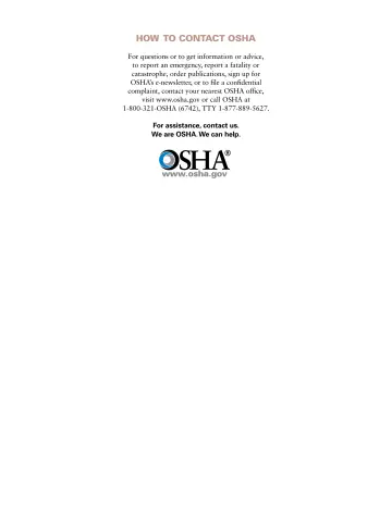 Page 59: How to Contact OSHA