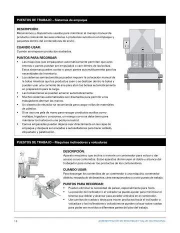 Page 22: PUESTOS DE TRABAJO – Sistemas de empaque
