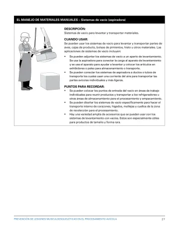 Page 33: EL MANEJO DE MATERIALES MANUALES – Sistemas de vacío (aspiradora)