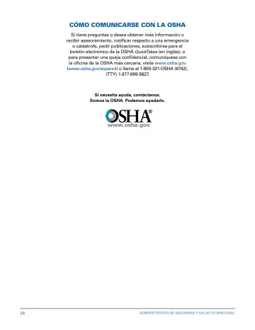 Page 42: CÓMO COMUNICARSE CON LA OSHA