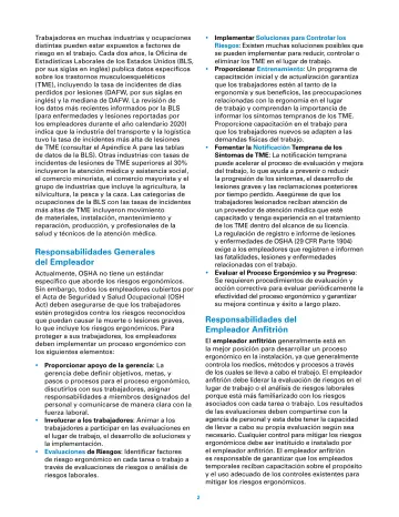 Page 2: Responsabilidades Generales del Empleador