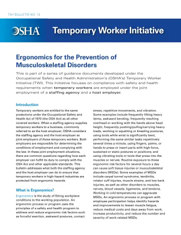 Page 1: Temporary Worker Initiative