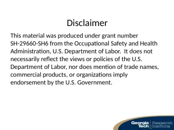 Slide 2: Disclaimer