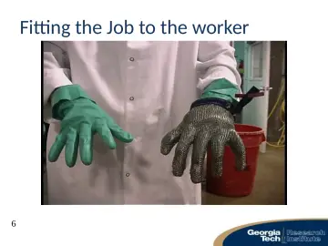 Slide 6: Fitting the Job to the worker
