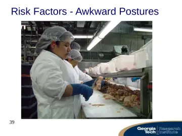 Slide 39: Risk Factors - Awkward Postures