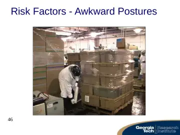 Slide 46: Risk Factors - Awkward Postures