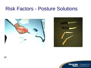 Slide 49: Risk Factors - Posture Solutions
