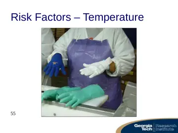 Slide 55: Risk Factors – Temperature