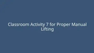 Slide 23: Classroom Activity 7 for Proper Manual