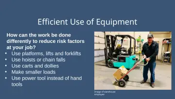 Slide 34: Efficient Use of Equipment
