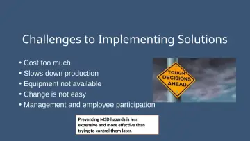 Slide 40: Challenges to Implementing Solutions