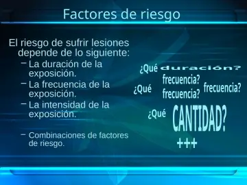 Slide 10: Factores de riesgo