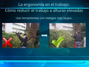 Slide 31: La ergonomía en el trabajo: