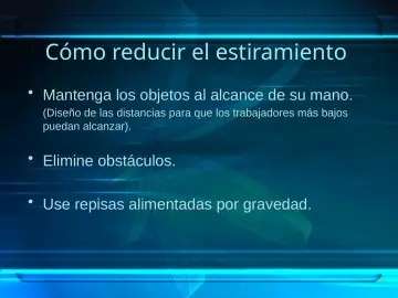 Slide 34: Cómo reducir el estiramiento
