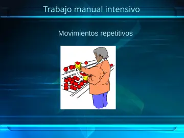 Slide 37: Trabajo manual intensivo