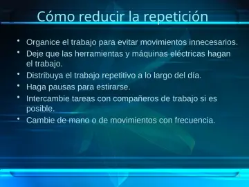 Slide 39: Cómo reducir la repetición