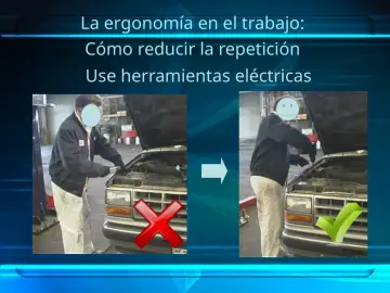 Slide 40: La ergonomía en el trabajo:
