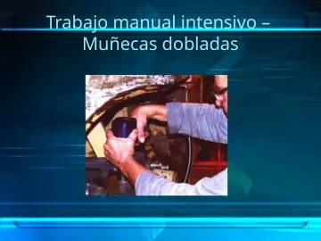 Slide 46: Trabajo manual intensivo – Muñecas dobladas