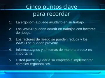 Slide 60: Cinco puntos clave para recordar