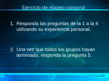Slide 61: Ejercicio de mapeo corporal