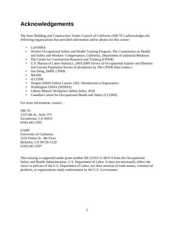 Page 3: Acknowledgements