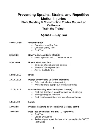 Page 16: Preventing Sprains, Strains, and Repetitive Motion Injuries