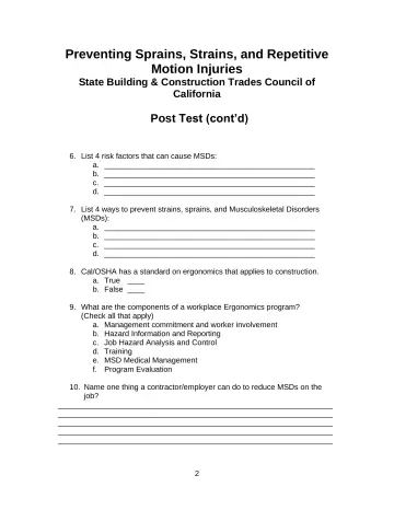 Page 22: Post Test (cont’d)
