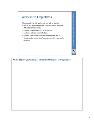 Page 40: Ask the class: Do you have any questions about the course and its purpose?