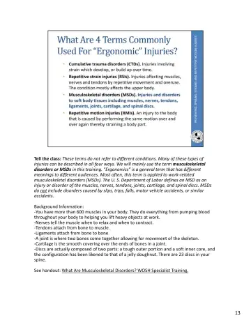 Page 49: Tell the class: These terms do not refer to different conditions. …
