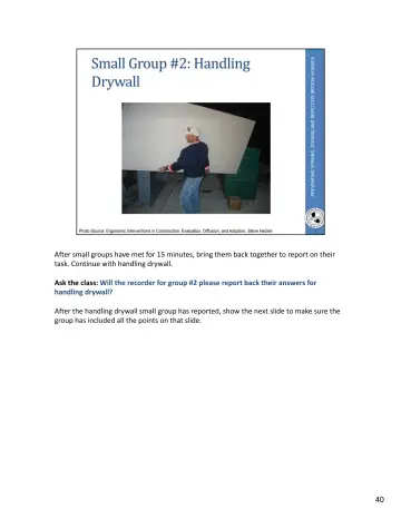 Page 76: After small groups have met for 15 minutes, bring them back together to report on their…