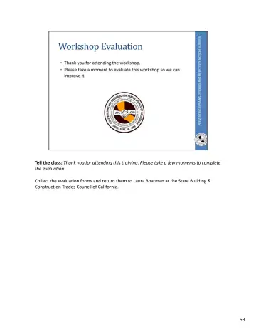 Page 89: Tell the class: Thank you for attending this training. Please take a few moments to…