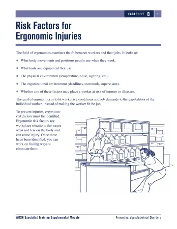 Page 119: Risk Factors for Ergonomic Injuries