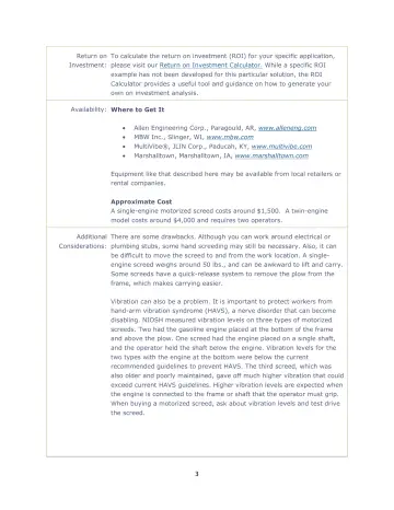 Page 141: Return on To calculate the return on investment (ROI) for your specific application,