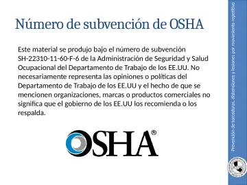 Slide 2: Prevención de torceduras, distensiones y lesiones por movimiento repetitivo