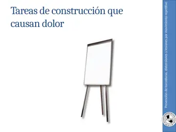 Slide 15: Prevención de torceduras, distensiones y lesiones por movimiento repetitivo
