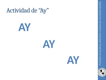 Slide 16: Prevención de torceduras, distensiones y lesiones por movimiento repetitivo