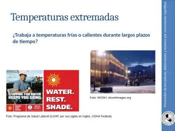 Slide 24: Prevención de torceduras, distensiones y lesiones por movimiento repetitivo