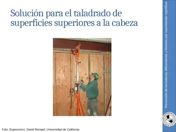 Slide 45: Prevención de torceduras, distensiones y lesiones por movimiento repetitivo