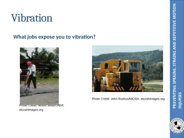 Slide 22: PREVENTING SPRAINS, STRAINS AND REPETITIVE MOTION
