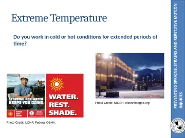 Slide 24: PREVENTING SPRAINS, STRAINS AND REPETITIVE MOTION