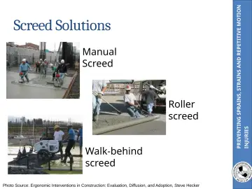 Slide 39: PREVENTING SPRAINS, STRAINS AND REPETITIVE MOTION