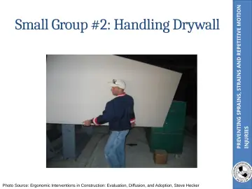 Slide 40: PREVENTING SPRAINS, STRAINS AND REPETITIVE MOTION