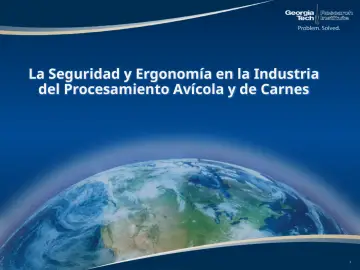 Slide 1: La Seguridad y Ergonomía en la Industria del Procesamiento Avícola y de Carnes