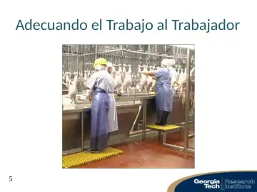 Slide 5: Adecuando el Trabajo al Trabajador
