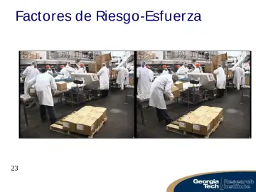 Slide 23: Factores de Riesgo-Esfuerza