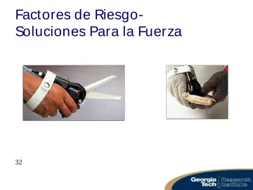Slide 32: Factores de Riesgo- Soluciones Para la Fuerza