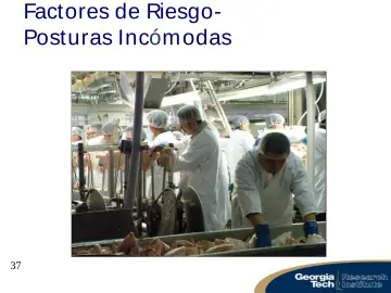 Slide 37: Factores de Riesgo- Posturas Incóm odas
