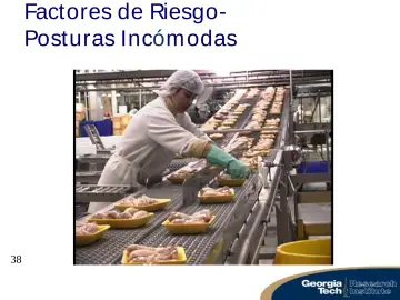 Slide 38: Factores de Riesgo- Posturas Incóm odas
